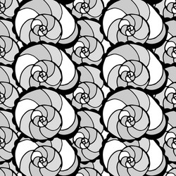 Pattern with shells vector