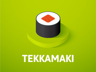 tekkamaki isometric icon isolated on color vector