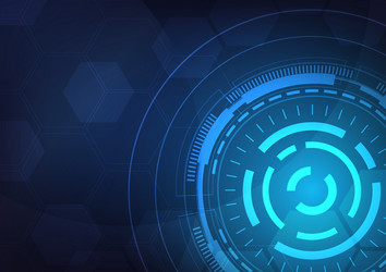 hi-tech digital data connection system vector image