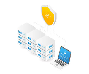 server data security computer network vector image