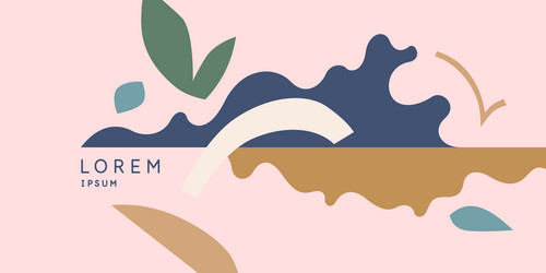 a composition with abstract elements in popular vector image