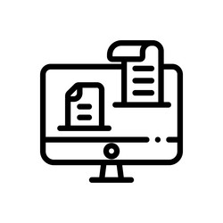 archive icon thin linear style design isolated vector image