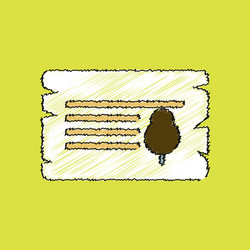 flat shading style icon paper from tree vector image