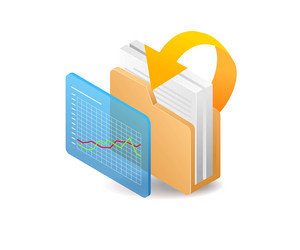 server folder data analysis vector image
