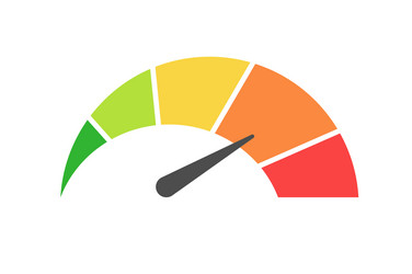 Speedometer meter with arrow for dashboard vector