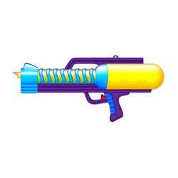 Cartoon water gun kids toy weapons comic plastic Vector Image