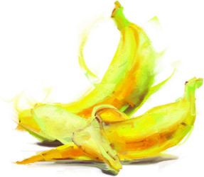 drawing banana vector