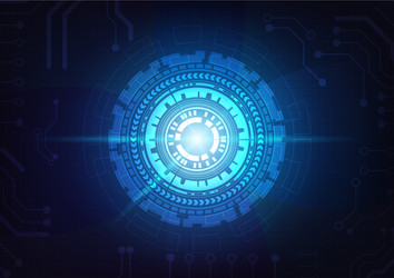 hi-tech digital data connection system vector image