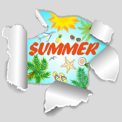 on a summer holiday Vector Image