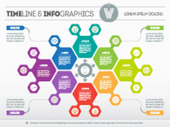web template of a circle chart diagram vector image