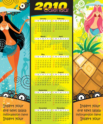 2010 calendar vector