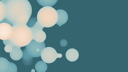 abstract 3d fluid metaball shape with light green vector image