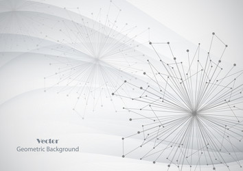 Abstract geometric background with connected lines vector