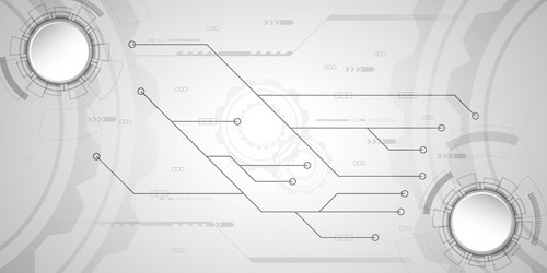 Abstract Technology Background - Gears & Circuits vector image
