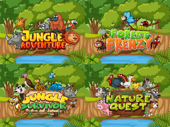 background design for four title name related vector image