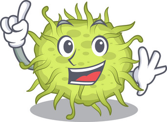 bacteria coccus mascot character design with one vector image