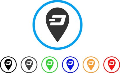 dash map marker rounded icon vector image