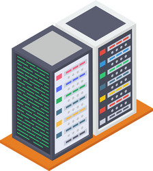 data server rack vector image