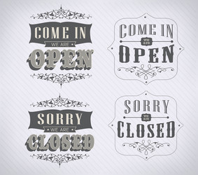 open vintage retro Vector Image