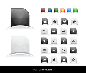 Web buttons pack vector