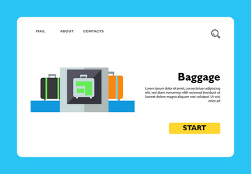 Baggage security scanner icon Royalty Free Vector Image