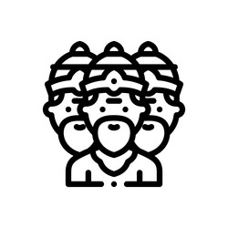 brahma icon thin linear style design isolated vector image