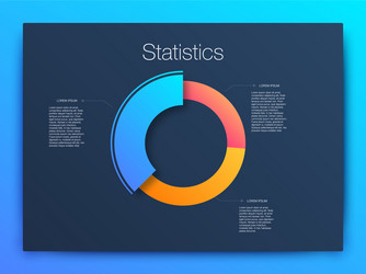 dashboard infographic template with modern design vector image