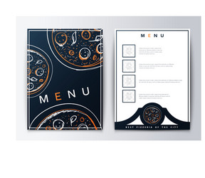 design menu background pizza for restaurant vector image