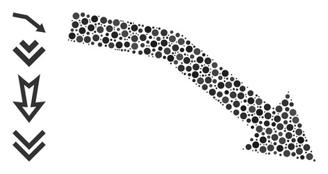 dotted fail trend collage of circles with other vector image