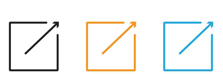 external link logo set collection for web app ui vector image