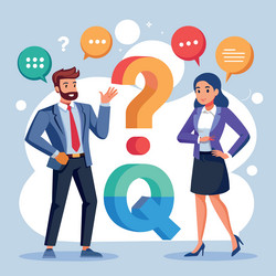 faq frequently asked questions discussion vector image