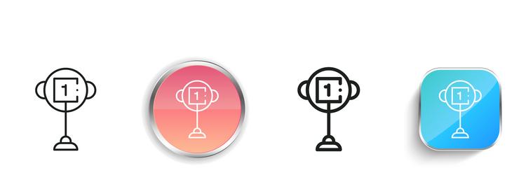 mark icon thin linear regular and button style vector image