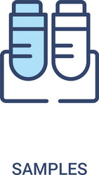 samples concept 2 colored icon simple line vector image