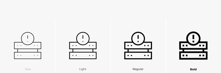 server icon thin light regular and bold style vector image