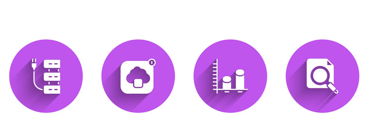 set server cloud technology data transfer vector image