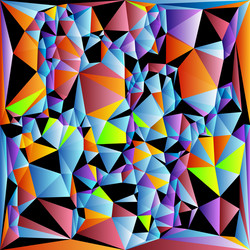 Abstract vitrage with triangular multi colors grid vector