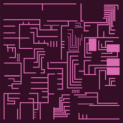 computer chip technology processor circuit vector image