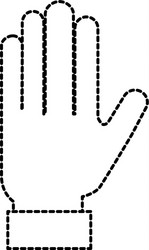 Design graphic hand tool button selection vector