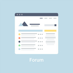 Forum Website Wireframe Template vector image