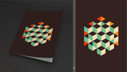 Geometric Cube Background vector image