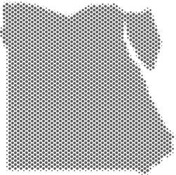 Dotted egypt map Royalty Free Vector Image - VectorStock