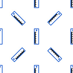 line ruler icon isolated seamless pattern on white vector image