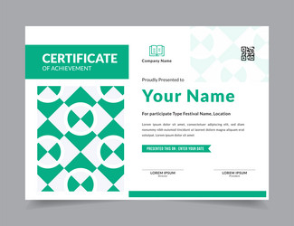 Modern certificate template design layout vector