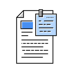 proofreading text technical writer color icon vector image