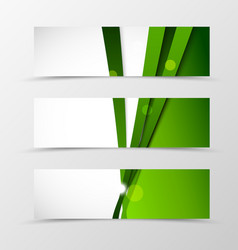 set of header banner wave design vector image