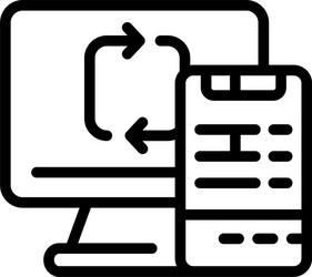 system backup icon outline style vector image