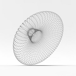 torus molecular lattice connection structure 3d vector image