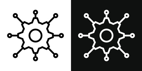 Useful functions icon set cogwheel Royalty Free Vector Image
