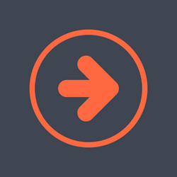 arrow sign in a round icon web button created vector image