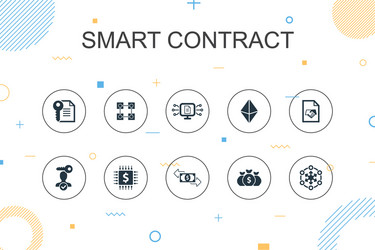 Blockchain Smart Contract Template vector